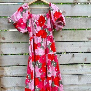 New Floral Puffy Sleeve dress